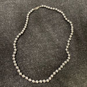 Gray freshwater pearl necklace.